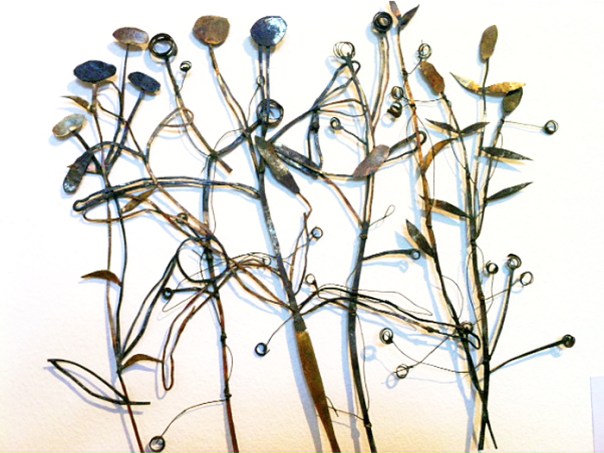 wandbloemen van metaal